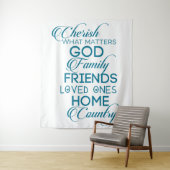 Cherish, was Aquamarin zählt Wandteppich (Beispiel)