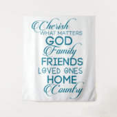 Cherish, was Aquamarin zählt Wandteppich (Vorderseite)