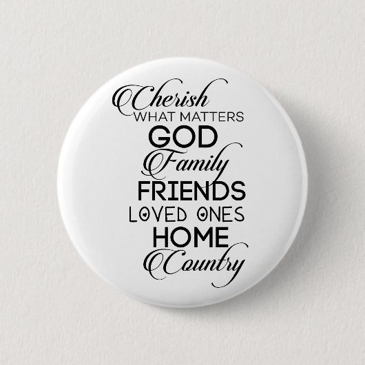 Cherish Was zählt Button (Vorderseite)