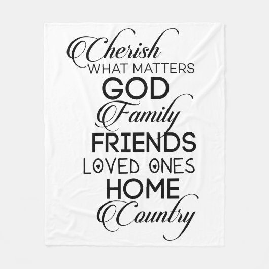 Cherish Was zählt Fleecedecke (Vorderseite)