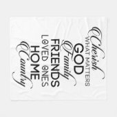 Cherish Was zählt Fleecedecke (Vorderseite (Horizontal))