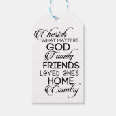 Cherish Was zählt Geschenkanhänger (Vorderseite)