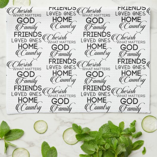 Cherish Was zählt Geschirrtuch (Gefaltet)