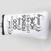Cherish Was zählt Golf Headcover (Vorderseite)