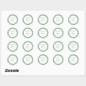 Cherish Wreath Wedding Date Sticker (Blatt)