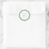 Cherish Wreath Wedding Date Sticker (Tasche)