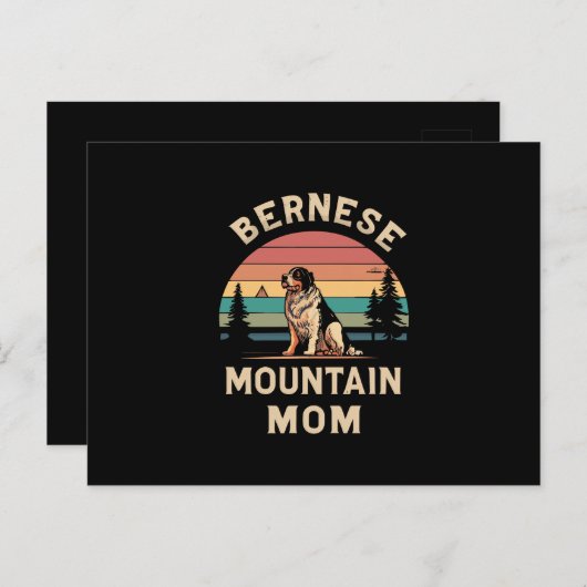 Cherish your Liebe: Bernese Mountain Dog Mama Postkarte (Vorne/Hinten)