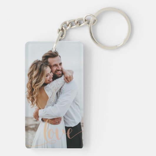 Cherish Your Moments - Personalisiert 4 Foto Colla Schlüsselanhänger (Rückseite)