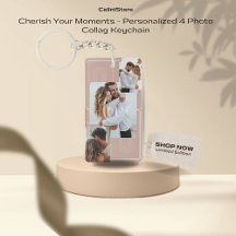 Cherish Your Moments - Personalisiert 4 Foto Colla
