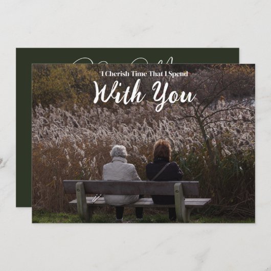 Cherish Zeit mit Ihnen verbracht Einladung (Vorne/Hinten)
