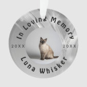 Cherished Cat Photo Memory Frame Art Ornament (Vorderseite)