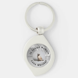 Cherished Cat Photo Memory Frame Art Schlüsselanhänger