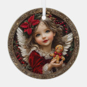 Cherished Cheer – Angel of Gingerbread Joy Ornament Aus Glas (Rückseite)