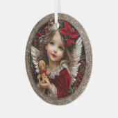 Cherished Cheer – Angel of Gingerbread Joy Ornament Aus Glas (Vorderseite links)