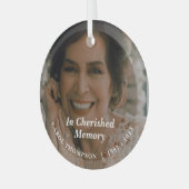 Cherished Memories Memorial Ornament Aus Glas (Vorderseite links)