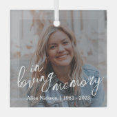 Cherished Moments Memorial Ornament Aus Glas (Vorderseite)