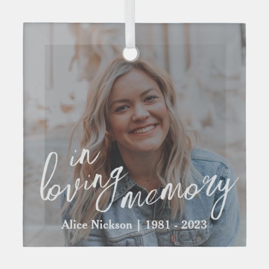 Cherished Moments Memorial Ornament Aus Glas (Vorderseite)