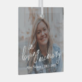 Cherished Moments Memorial Ornament Aus Glas (Vorderseite Rechts)