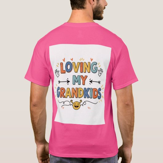 Cherishing Grandkids: Herzerwärmendes Foto - Gesch T-Shirt (Rückseite)