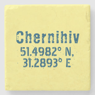Chernihiv Ukraine Latitude & Longitude beunruhigt Steinuntersetzer