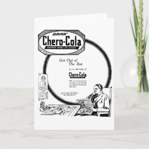 Chero-Cola Vintage Zeitungs-Anzeigenkarte Karte