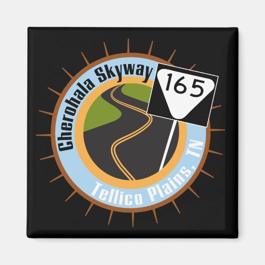 Cherohala Skyway Famous Motorrad Road Magnet (Vorne)