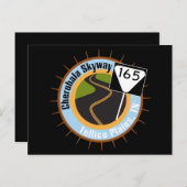 Cherohala Skyway Famous Motorrad Road Postkarte (Vorne/Hinten)