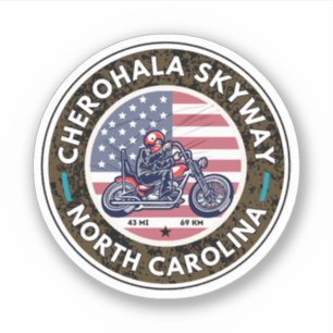 Cherohala Skyway Tennessee nach North Carolina Aufkleber