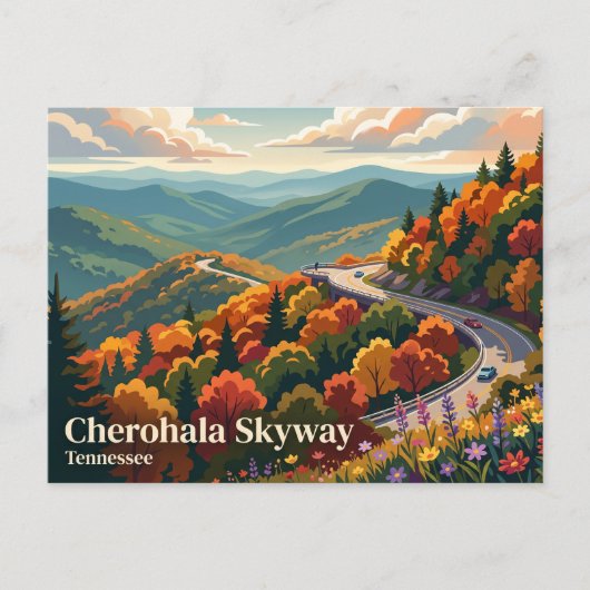 Cherohala Skyway USA Postkarte (Vorderseite)
