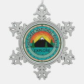 Cheroké National Forest Tennessee Schneeflocken Zinn-Ornament (Vorderseite)