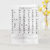 Cherokee Alphabet, Pendeltons "Lithografie" Karte (Gelbe Blume)