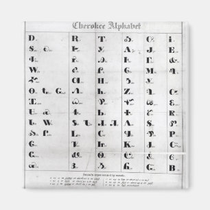 Cherokee Alphabet, Pendeltons "Lithografie" Magnet