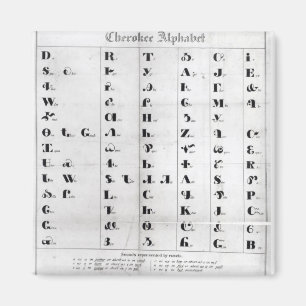 Cherokee Alphabet, Pendeltons 'Lithography Magnet