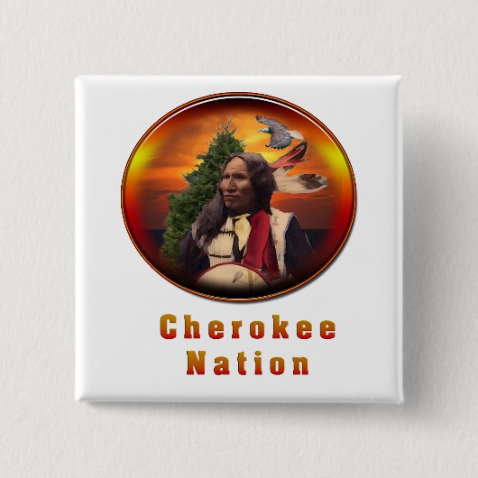 Cherokee amerikanischen Ureinwohners Art Button (Vorderseite)