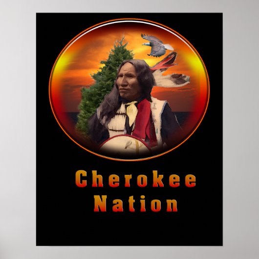 Cherokee amerikanischen Ureinwohners Art Poster (Vorne)