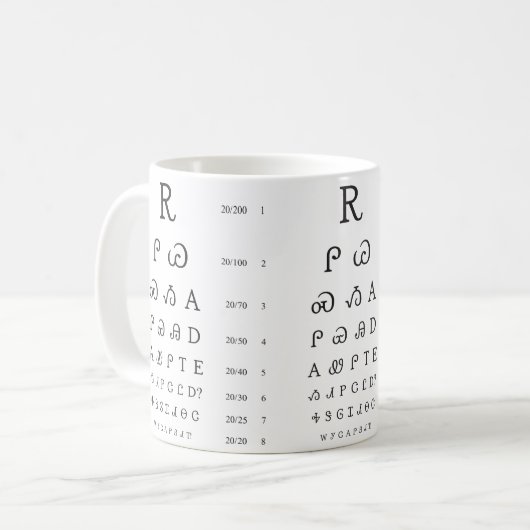 Cherokee Augen-Test Kaffeetasse (Vorderseite Links)