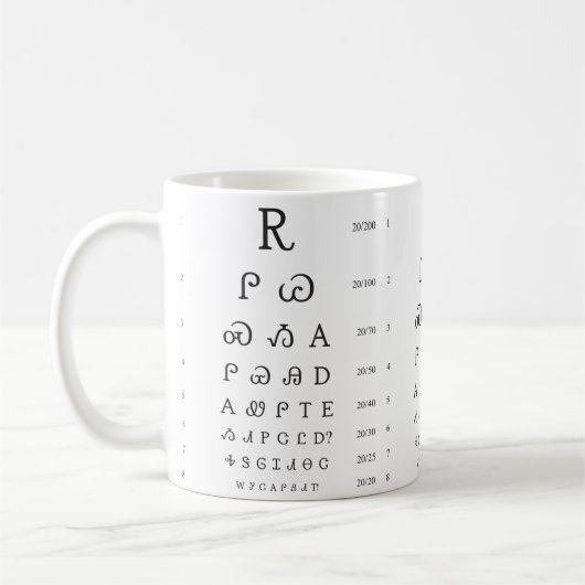 Cherokee Augen-Test Kaffeetasse (Links)