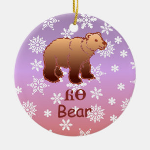 Cherokee Bärn-Weihnachtsverzierung Keramikornament