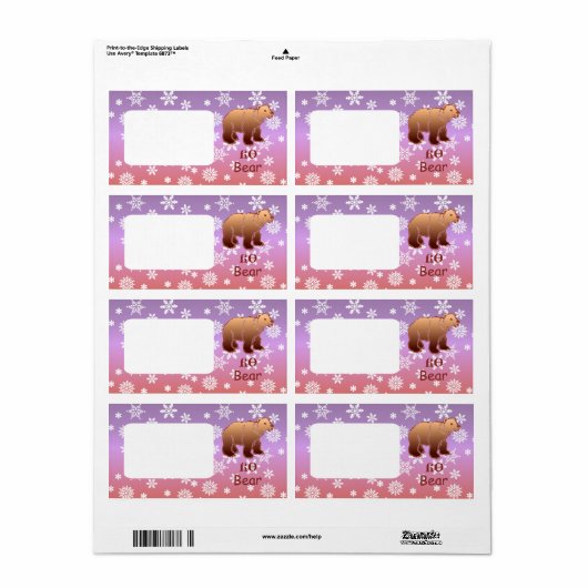 Cherokee Bear Custom Shipping Label (Vorne)