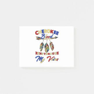 Cherokee Blut fließt durch meine Venen Geschenk Post-it Klebezettel