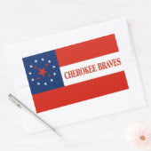 Cherokee Braves Flag, Vereinigte Staaten Rechteckiger Aufkleber (Umschlag)