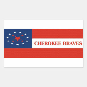 Cherokee Braves kennzeichnen, Vereinigte Staaten Rechteckiger Aufkleber