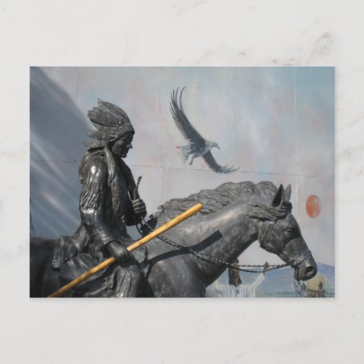 Cherokee & Eagle Postkarte (Vorderseite)