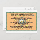 Cherokee-Fahnengebet Postkarte (Vorne/Hinten)