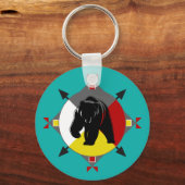 Cherokee Four Directors Bear Button Schlüsselanhän Schlüsselanhänger (Vorderseite)