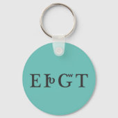 Cherokee I Liebe Sie anpassen Aqua Blue Schlüssela Schlüsselanhänger (Vorderseite)