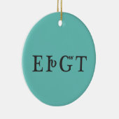 Cherokee I Liebe You Aqua Blue Anpassen Keramik Ornament (Rechts)