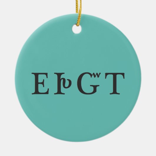 Cherokee I Liebe You Aqua Blue Anpassen Keramik Ornament (Vorne)