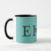 Cherokee I Liebe You Aqua Blue Zwei-Tone-Tasse Tasse (Links)