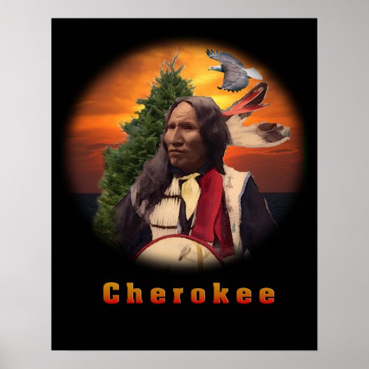 Cherokee Indian Art Poster (Vorne)